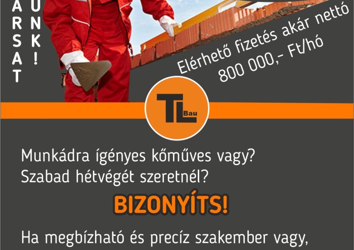 Kőműves szakmunkás