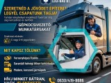 Nemzetközi és belföldi gépkocsivezető kollégákat keresünk